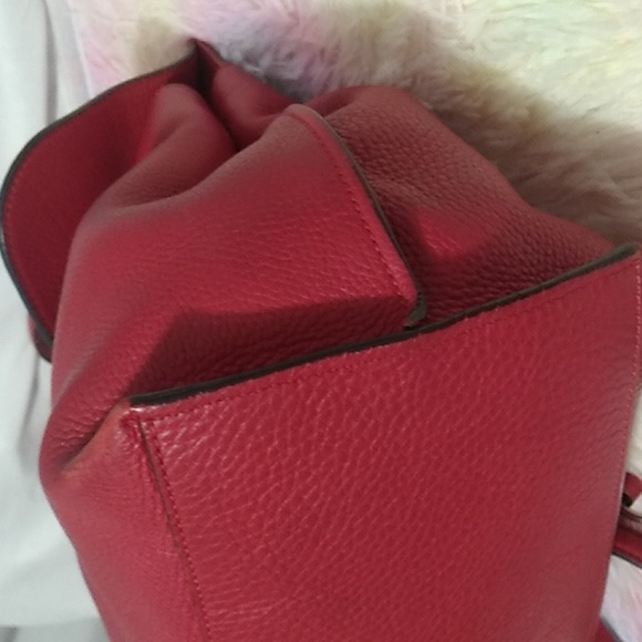 FLASH SALE! Auth Gucci Bamboo Daily Red Leather Large Shoulder/Handbag - Picture 7 of 16